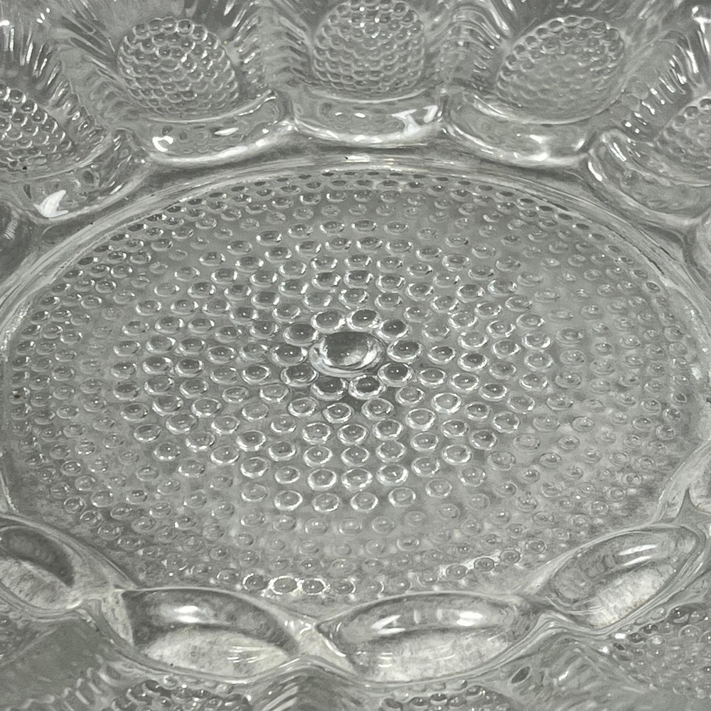 VTG Clear Glass Deviled Egg Plate 11" Hobnail Scalloped Edge Snack Tray Indiana? - Picture 6 of 10
